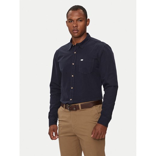 Guess Jeans Koszula M4YH35 WGCF1 Granatowy Slim Fit ze sklepu MODIVO w kategorii Koszule męskie - zdjęcie 182602988