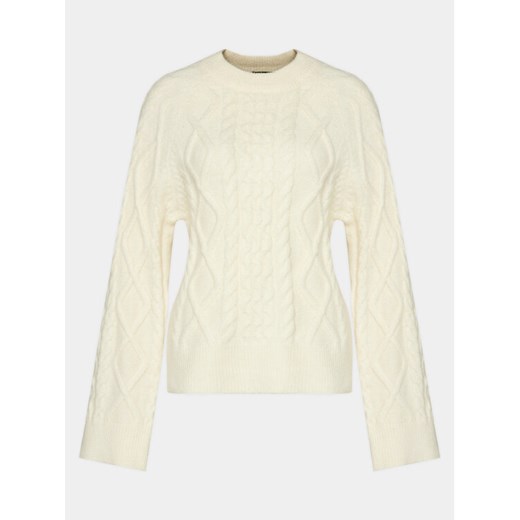Gina Tricot Sweter 20726 Biały Regular Fit ze sklepu MODIVO w kategorii Swetry damskie - zdjęcie 182603008
