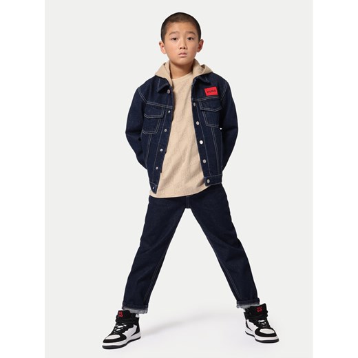 Hugo Kurtka jeansowa G00158 M Granatowy Regular Fit 10Y MODIVO