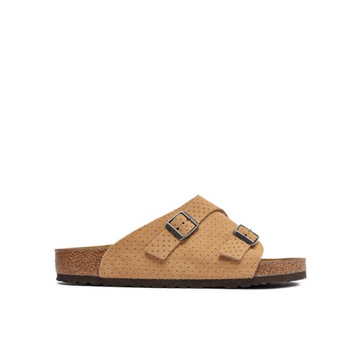 Birkenstock Klapki Zürich 1027036 Beżowy ze sklepu MODIVO w kategorii Klapki męskie - zdjęcie 182603108