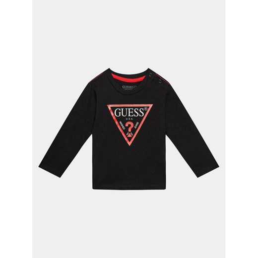 Guess Bluzka N84I24 K8HM0 Czarny Regular Fit ze sklepu MODIVO w kategorii Bluzki dziewczęce - zdjęcie 182603109