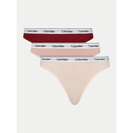 Calvin Klein Underwear Komplet 3 par stringów 000QD5209E Kolorowy ze sklepu MODIVO w kategorii Majtki damskie - zdjęcie 182603188