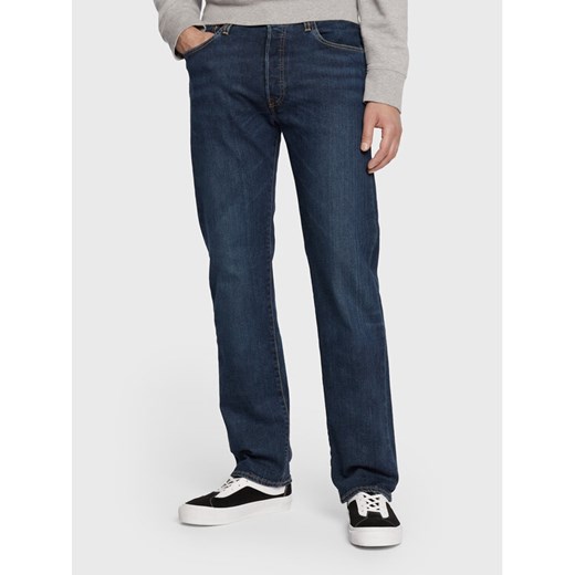 Levi's® Jeansy 501® 00501-3199 Granatowy Straight Leg ze sklepu MODIVO w kategorii Jeansy męskie - zdjęcie 182603198