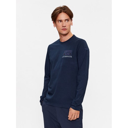 Aeronautica Militare Longsleeve 232TS2127J584 Granatowy Regular Fit ze sklepu MODIVO w kategorii T-shirty męskie - zdjęcie 182603227