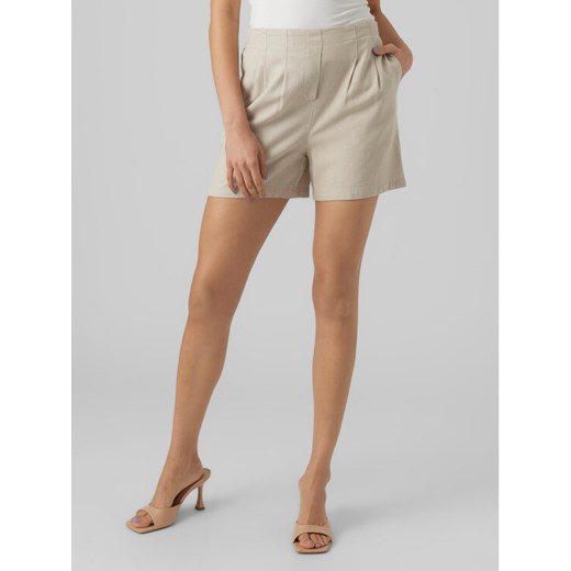 Vero Moda Szorty materiałowe Jesmilo 10279694 Beżowy Regular Fit ze sklepu MODIVO w kategorii Szorty - zdjęcie 182603265