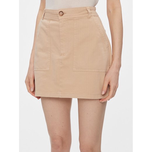 Pepe Jeans Spódnica mini Becky PL901091 Beżowy Slim Fit ze sklepu MODIVO w kategorii Spódnice - zdjęcie 182603317