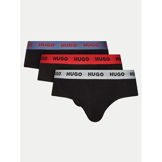 HUGO Komplet 3 par slipów 50532570 Czarny ze sklepu MODIVO w kategorii Majtki męskie - zdjęcie 182603326