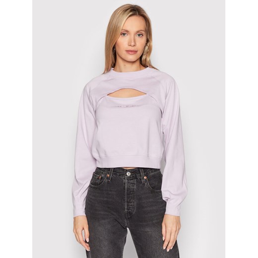 Converse Bluzka Twisted 10022960-A03 Różowy Relaxed Fit ze sklepu MODIVO w kategorii Bluzy damskie - zdjęcie 182603379