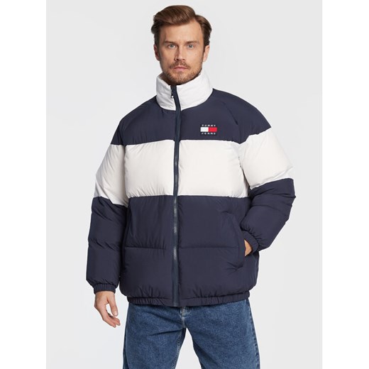 Tommy Jeans Kurtka puchowa Authentic Serif DM0DM14400 Granatowy Regular Fit ze sklepu MODIVO w kategorii Kurtki męskie - zdjęcie 182603405