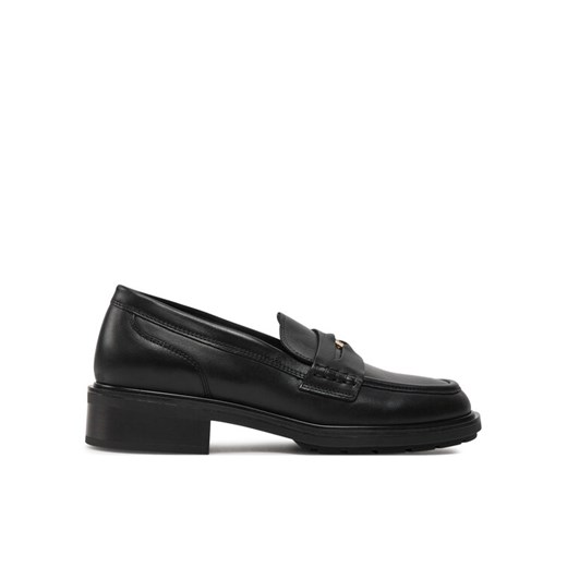 Tommy Hilfiger Lordsy Th Penny Loafer FW0FW08029 Czarny ze sklepu MODIVO w kategorii Lordsy damskie - zdjęcie 182603576