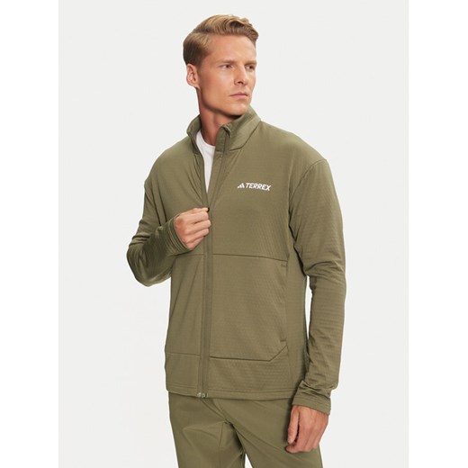 adidas Bluza techniczna Terrex Multi Light IQ3742 Zielony Slim Fit ze sklepu MODIVO w kategorii Bluzy męskie - zdjęcie 182603615