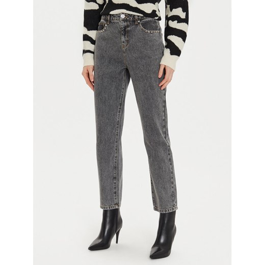 Morgan Jeansy 242-PSIMIO Szary Straight Fit ze sklepu MODIVO w kategorii Jeansy damskie - zdjęcie 182603636