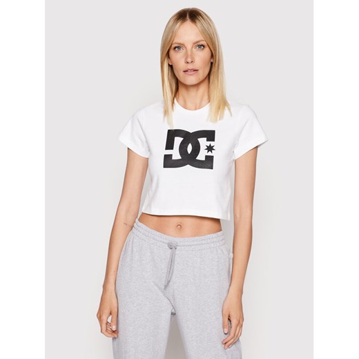 DC T-Shirt Star ADJZT03035 Biały Regular Fit ze sklepu MODIVO w kategorii Bluzki damskie - zdjęcie 182603648