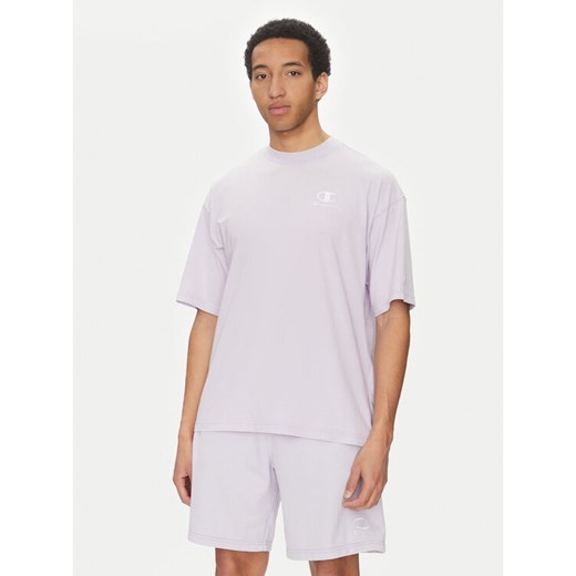 Champion T-Shirt 221257 Fioletowy Regular Fit ze sklepu MODIVO w kategorii T-shirty męskie - zdjęcie 182603685