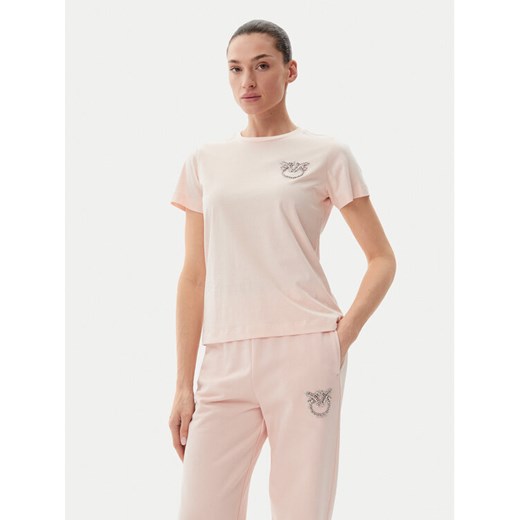 PINKO T-Shirt Nambrone 103320 A2G7 Różowy Regular Fit ze sklepu MODIVO w kategorii Bluzki damskie - zdjęcie 182603715