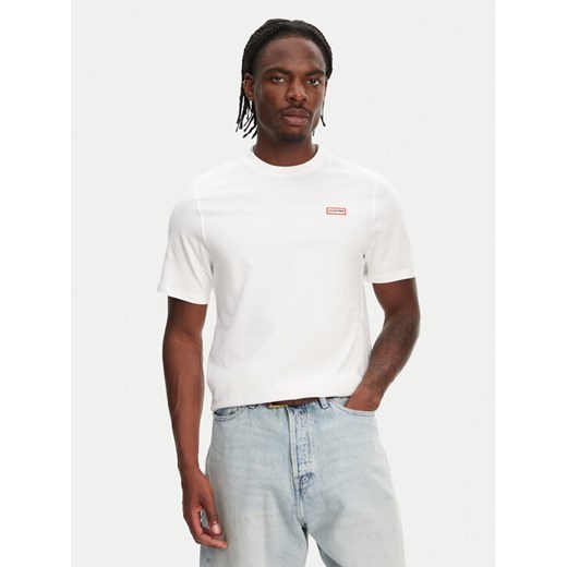 Hunter T-Shirt Tavish HARM0082251 Biały Regular Fit ze sklepu MODIVO w kategorii T-shirty męskie - zdjęcie 182603728