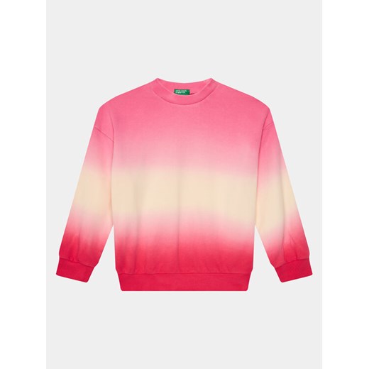 United Colors Of Benetton Bluza 3J68C10HY Różowy Relaxed Fit ze sklepu MODIVO w kategorii Bluzy dziewczęce - zdjęcie 182603756