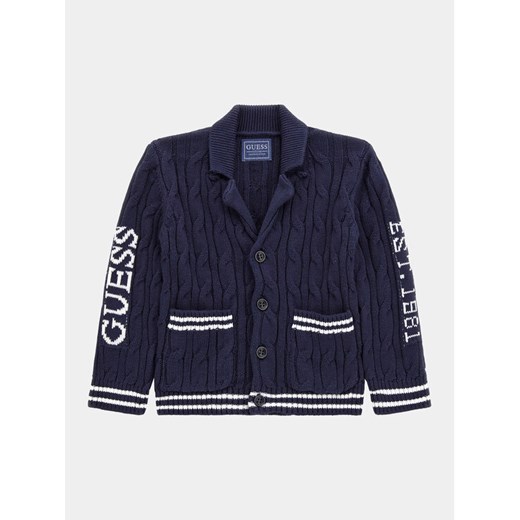 Guess Kardigan N4RR02 Z30W1 Granatowy Regular Fit ze sklepu MODIVO w kategorii Swetry chłopięce - zdjęcie 182603788