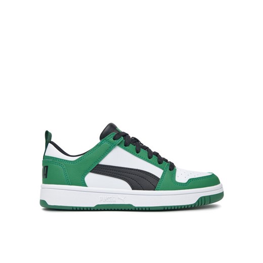 Puma Sneakersy REBOUND LAYUP LO SL JR 37049024 Zielony ze sklepu MODIVO w kategorii Buty sportowe dziecięce - zdjęcie 182603809