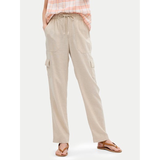 Gap Spodnie materiałowe 549334-00 Beżowy Regular Fit ze sklepu MODIVO w kategorii Spodnie damskie - zdjęcie 182603868