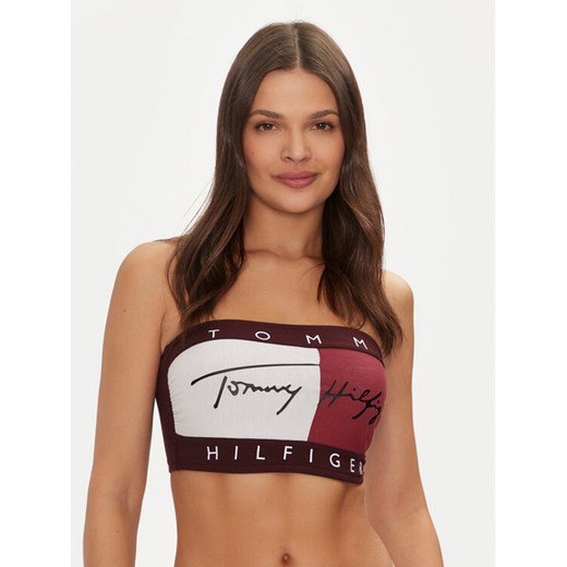 Tommy Hilfiger Biustonosz bezfiszbinowy UW0UW05608 Bordowy ze sklepu MODIVO w kategorii Biustonosze - zdjęcie 182603907