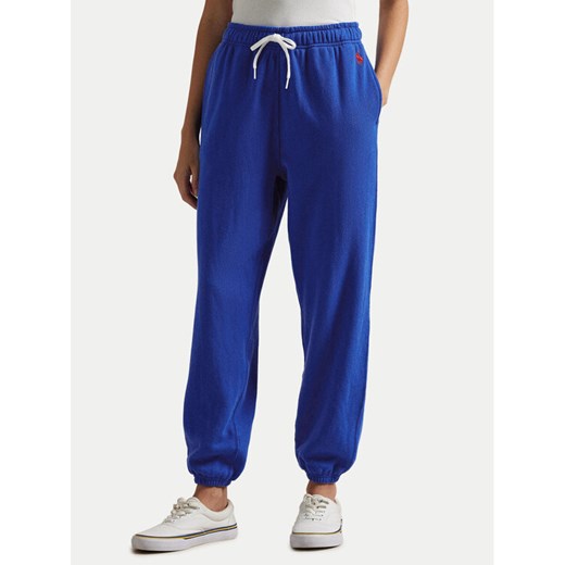 Polo Ralph Lauren Spodnie dresowe 211935585013 Niebieski Regular Fit ze sklepu MODIVO w kategorii Spodnie damskie - zdjęcie 182604098