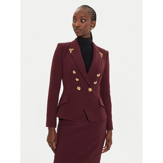Elisabetta Franchi Marynarka GI-095-46E2-V600 Bordowy Slim Fit ze sklepu MODIVO w kategorii Marynarki damskie - zdjęcie 182604129