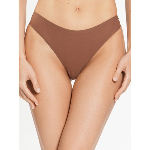 Chantelle Stringi Soft Stretch C26490 Brązowy ze sklepu MODIVO w kategorii Majtki damskie - zdjęcie 182604176