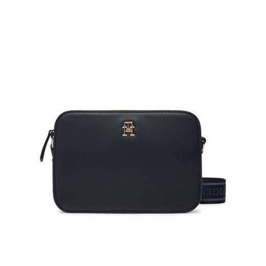 Tommy Hilfiger Torebka Th Logotape Camera Bag AW0AW17229 Granatowy ze sklepu MODIVO w kategorii Listonoszki - zdjęcie 182604219
