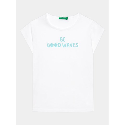 United Colors Of Benetton T-Shirt 3096G1095 Biały Regular Fit ze sklepu MODIVO w kategorii Koszulki niemowlęce - zdjęcie 182604226