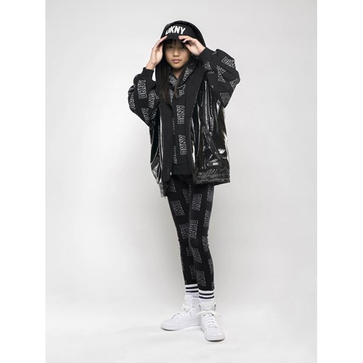 DKNY Legginsy D34B12 D Czarny Slim Fit ze sklepu MODIVO w kategorii Spodnie dziewczęce - zdjęcie 182604259
