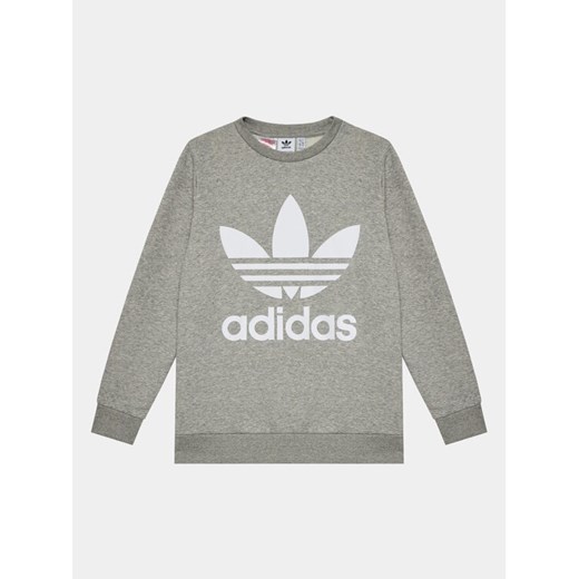 adidas Bluza Trefoil GD2709 Szary Regular Fit 15_16Y MODIVO