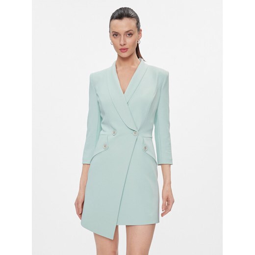 Elisabetta Franchi Sukienka koktajlowa AB-562-41E2-V500 Niebieski Regular Fit ze sklepu MODIVO w kategorii Sukienki - zdjęcie 182604398