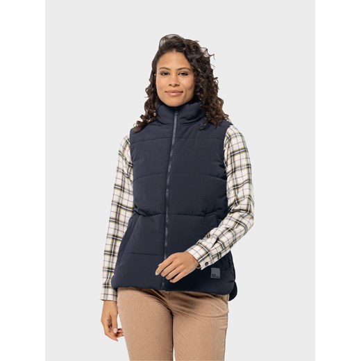 Jack Wolfskin Bezrękawnik White Frost Vest 1207371 Granatowy Regular Fit ze sklepu MODIVO w kategorii Kamizelki damskie - zdjęcie 182604425