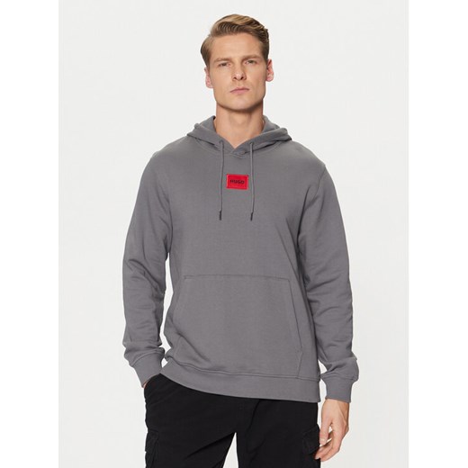 HUGO Bluza Daratschi214 50458700 Szary Regular Fit ze sklepu MODIVO w kategorii Bluzy męskie - zdjęcie 182604447