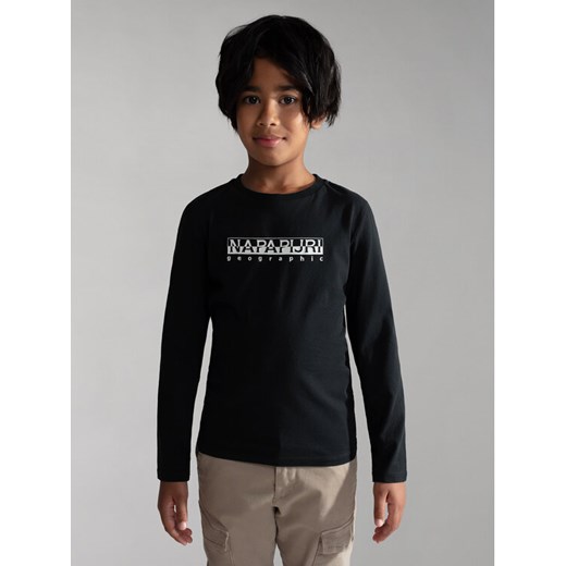 Napapijri Bluzka S-Box NP0A4GNI D Czarny Regular Fit ze sklepu MODIVO w kategorii T-shirty chłopięce - zdjęcie 182604489
