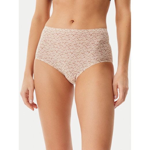 Chantelle Figi klasyczne z wysokim stanem Soft Stretch C11D70 Beżowy ze sklepu MODIVO w kategorii Majtki damskie - zdjęcie 182604496