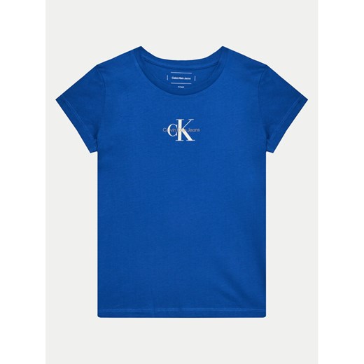 Calvin Klein Jeans T-Shirt IG0IG01470 Niebieski Slim Fit ze sklepu MODIVO w kategorii T-shirty chłopięce - zdjęcie 182604568