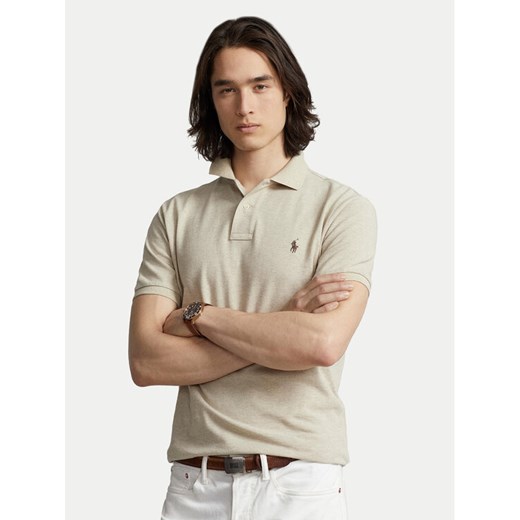 Polo Ralph Lauren Polo 710536856215 Beżowy Slim Fit Polo Ralph Lauren XXL MODIVO
