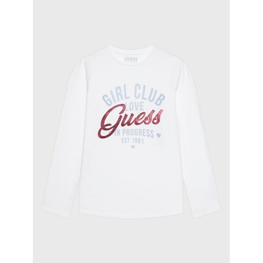 Guess Bluzka J3RI27 K6YW1 Biały Regular Fit ze sklepu MODIVO w kategorii Bluzki dziewczęce - zdjęcie 182604899