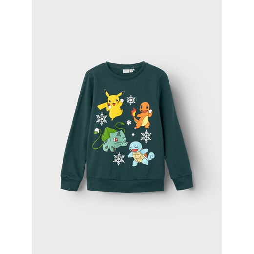 NAME IT Bluza POKEMON 13222364 Zielony Regular Fit ze sklepu MODIVO w kategorii Bluzy chłopięce - zdjęcie 182604958