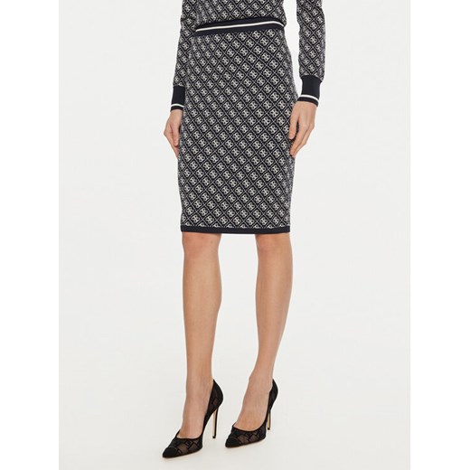 Guess Spódnica ołówkowa Lise W4BD53 Z37K0 Granatowy Slim Fit ze sklepu MODIVO w kategorii Spódnice - zdjęcie 182605116