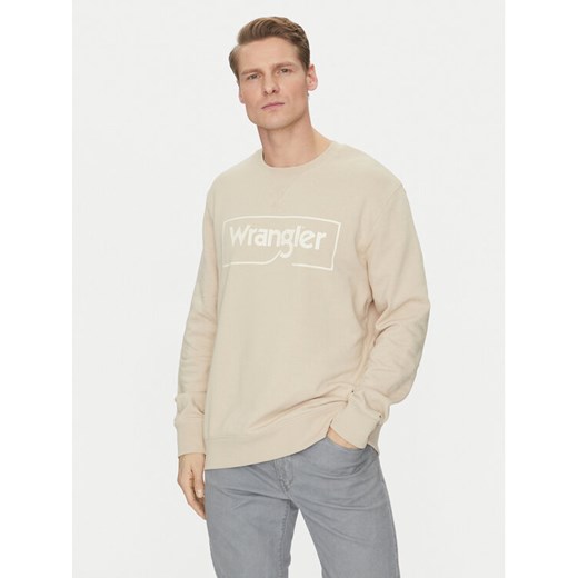 Wrangler Bluza W662HAC22 112331852 Beżowy Regular Fit ze sklepu MODIVO w kategorii Bluzy męskie - zdjęcie 182605166