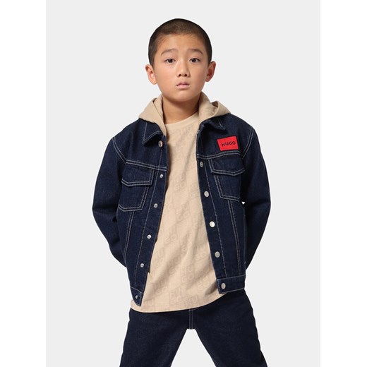 Hugo Kurtka jeansowa G00158 D Granatowy Regular Fit ze sklepu MODIVO w kategorii Kurtki chłopięce - zdjęcie 182605167