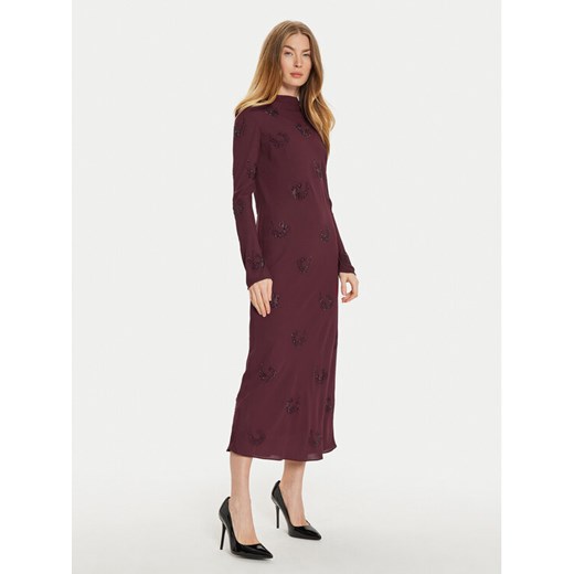 PINKO Sukienka wieczorowa 104335 A289 Bordowy Regular Fit ze sklepu MODIVO w kategorii Sukienki - zdjęcie 182605215