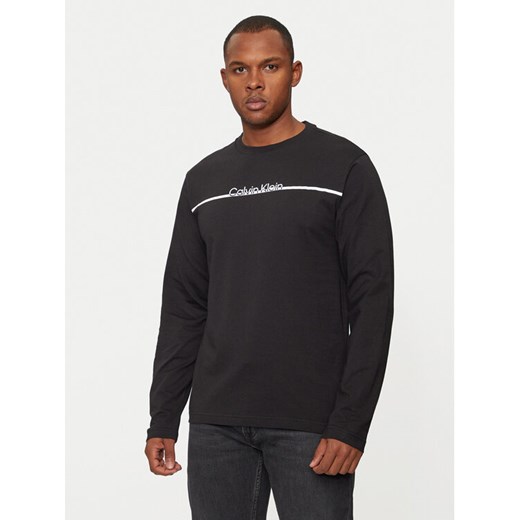 Calvin Klein Longsleeve K10K114343 Czarny Regular Fit ze sklepu MODIVO w kategorii T-shirty męskie - zdjęcie 182605339