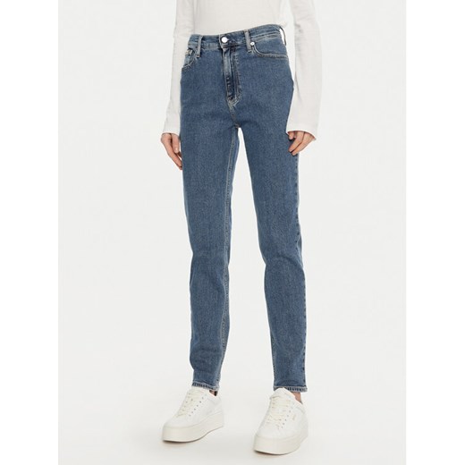 Calvin Klein Jeans Jeansy J20J224030 Niebieski Mom Fit ze sklepu MODIVO w kategorii Jeansy damskie - zdjęcie 182605355