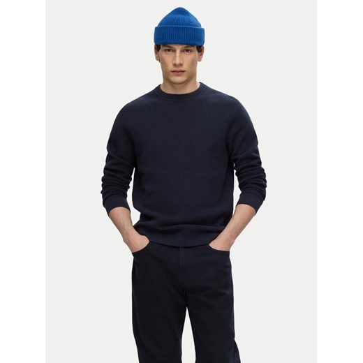 Selected Homme Sweter 16094385 Granatowy Regular Fit ze sklepu MODIVO w kategorii Swetry męskie - zdjęcie 182605376