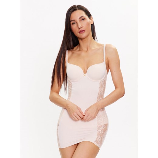 Selmark Koszula nocna Penelope 31095C Różowy Slim Fit ze sklepu MODIVO w kategorii Koszule nocne - zdjęcie 182605395