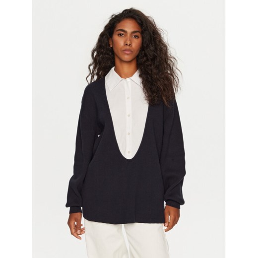 STAUD Sweter Coast R24P3137CC Granatowy Oversize ze sklepu MODIVO w kategorii Swetry damskie - zdjęcie 182605457